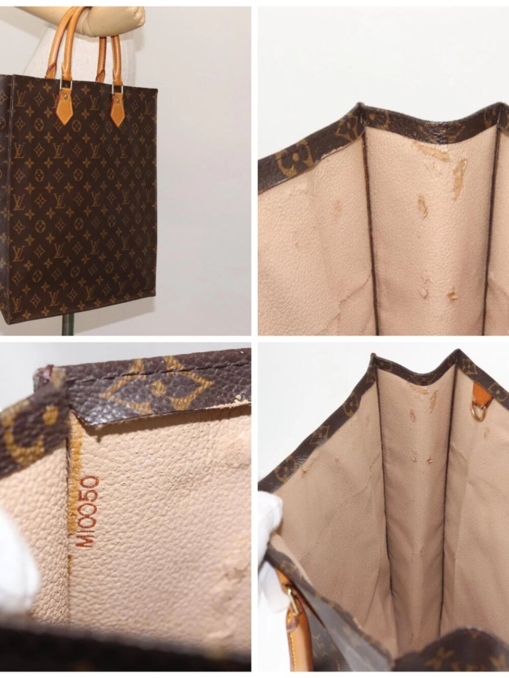 LOUIS VUITTON Monogram Sac Plat Hand Bag M51140 LV Auth - Picture 16 of 16